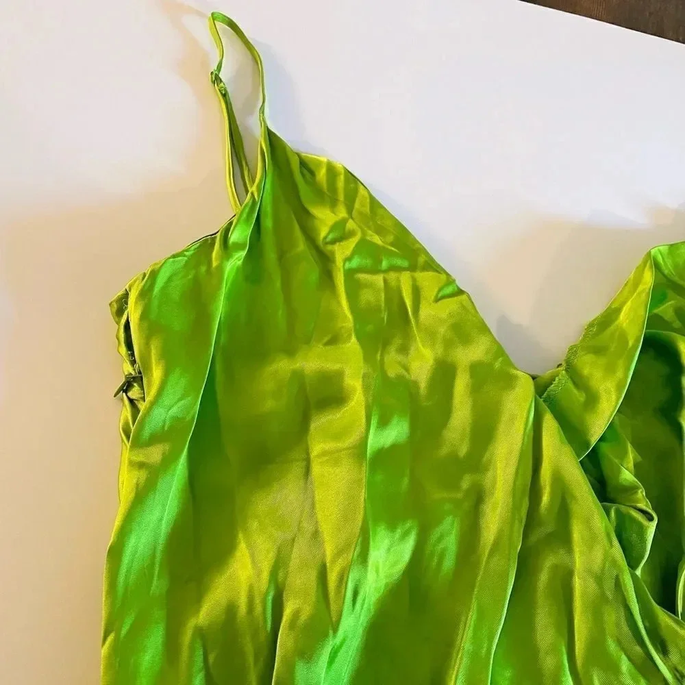 Zara neon green slip dress - Picture 15 of 16